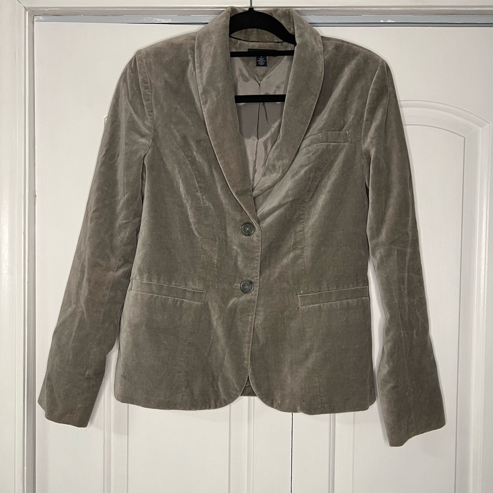 Tommy Hilfiger gray suede blazer size Medium.
